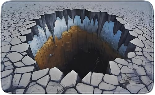 Miniatura 5 de Alfombra geométrica personalizada Drk geométrica ilusión óptica alfombra de área de ilusión óptica agujero 3D alfombra, sala de estar, sofá,