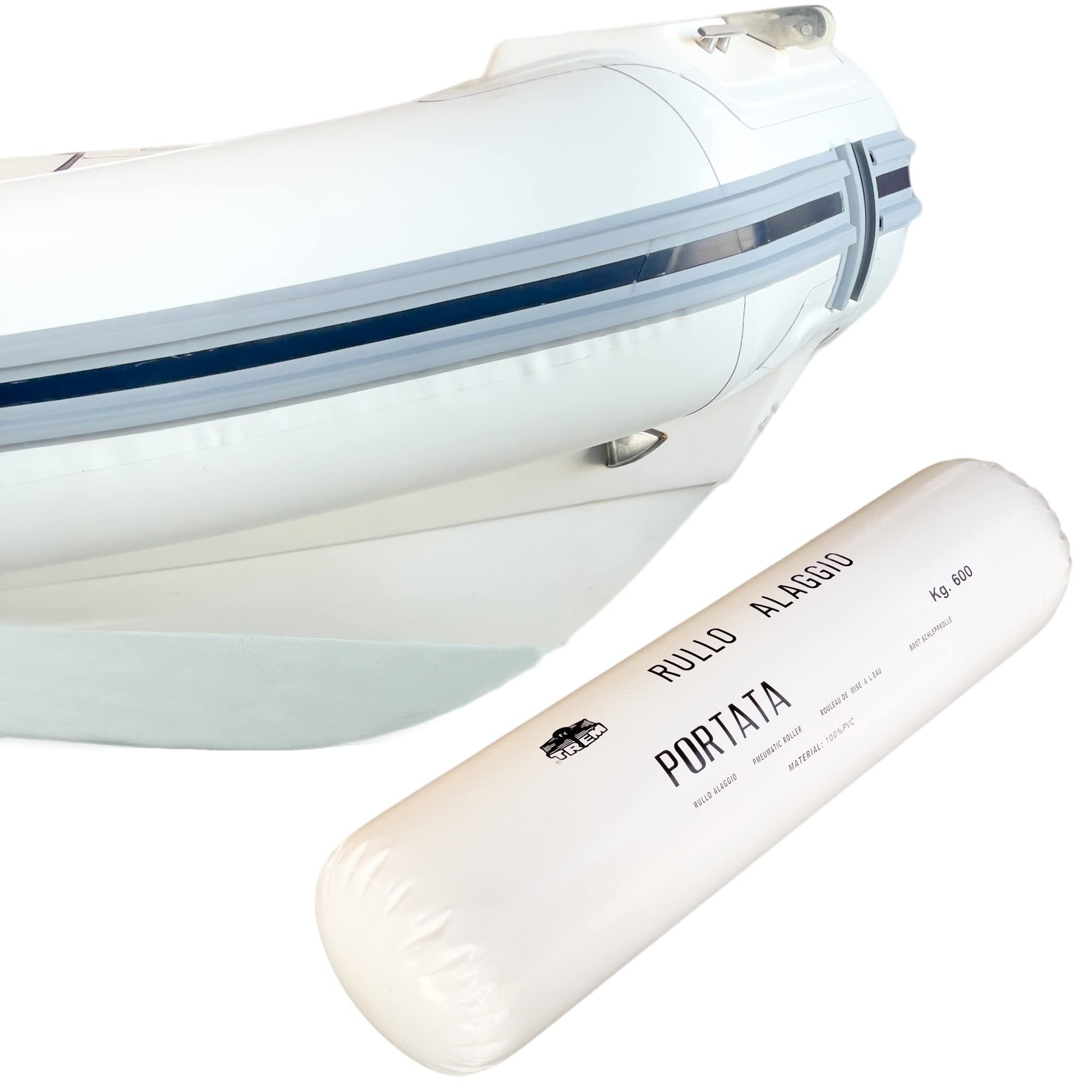 Rouleau De Halage Gonflable Pour Bateau – En PVC, Supporte 1500 Kg | Pour Dériveur, Annexe, Bateau Pneumatique