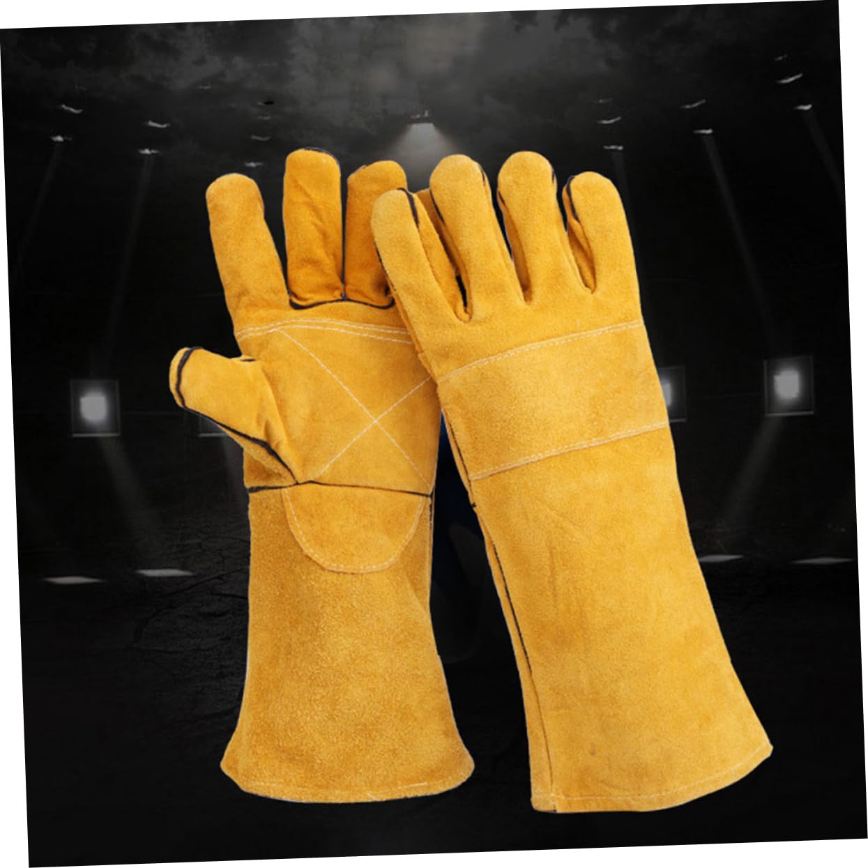NULYLU High-temperature Welding Gloves 250°c Heat Resistant Long Sleeve Fireproof Gloves for Stove Oven and Soldering Work