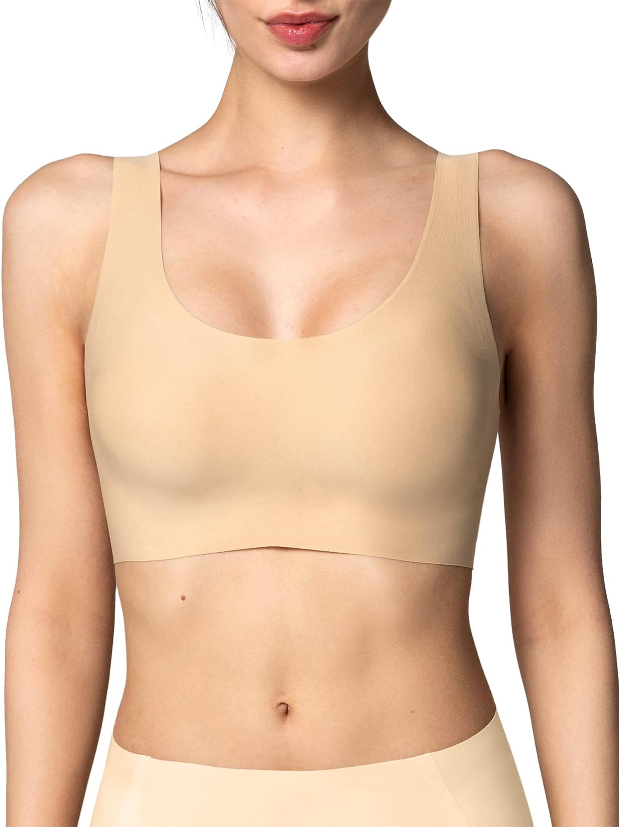 Yvette Women's 67% Polyamide 33% Elastane Padded, With Removable Pads Wire Free Seamless Bra