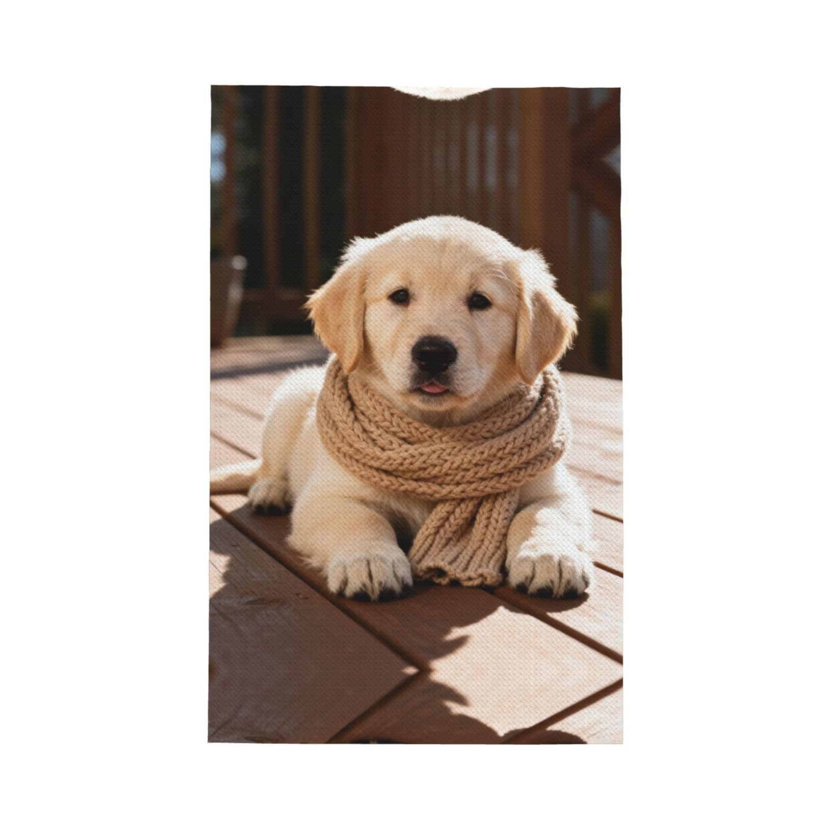 SXZVVBN Golden Retriever Super Absorbent Microfibre Waffle Towels Fast Drying Dish Cloths Home Cafe Barista