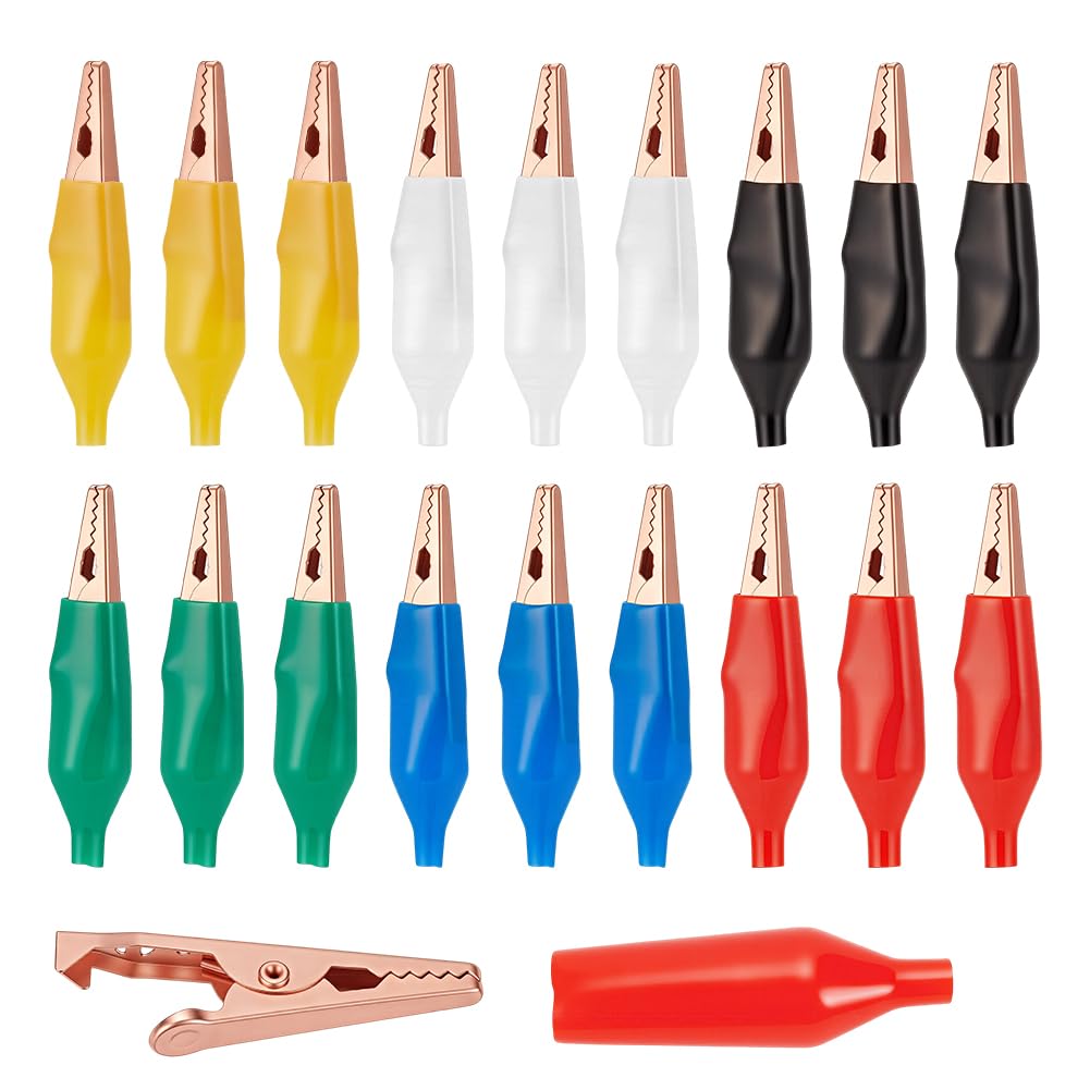 Clips de cocodrilo para pruebas eléctricas de circuito con abrazaderas de latón AHANDMAKER