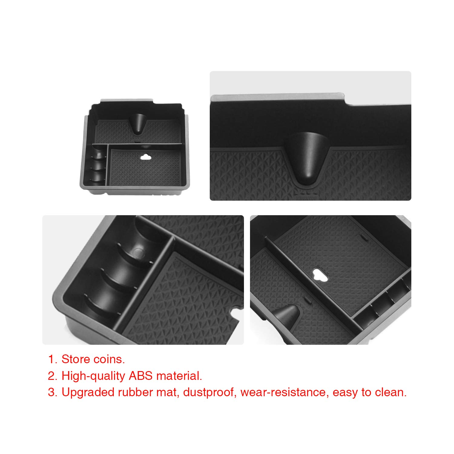 INTGET Center Console Armrest Cover for Ford Ranger Accessories 2019 2020 2021 2022 2023 Interior Leather Middle Console Dog Seat Cover Arm Rest Box