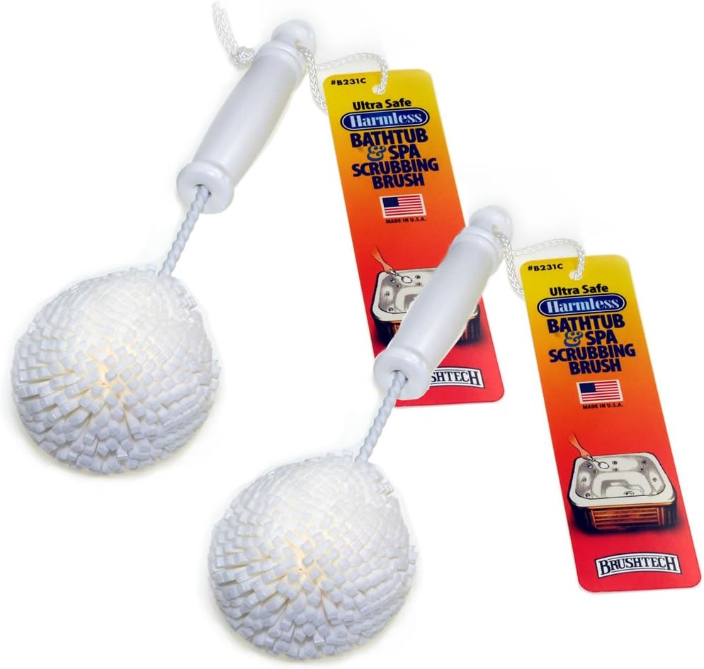 2-Pack Harmless Hot Tub Spa & Bathtub Gentle Cleaning Brushes