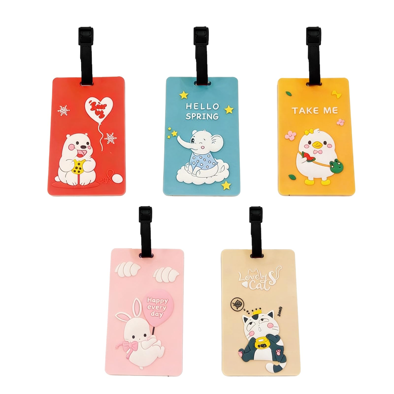 Etichette per bagagli in PVC per valigie con nome, indirizzo, numero di telefono, etichette da viaggio per etichette identificative per bagagli per una facile identificazione (multi/stile C)