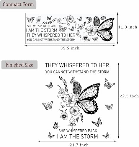 Miniatura 7 de Inspirational Wall Art Positive Quotes Wall Decor Motivational Wall Decals Saying Quotes Wall Stickers Peel and Sticker Wall Decoration Flower Vine