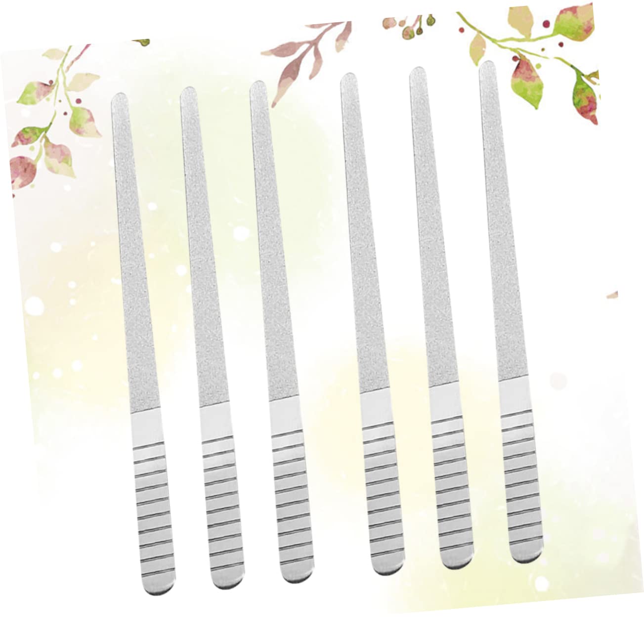 Healvian 18piezas Limas De Uñas De Acero Inoxidable De Doble Cara Para Manicura y Pedicura Herramienta De Pulido y Lijado Para Uñas Naturales y Postizas
