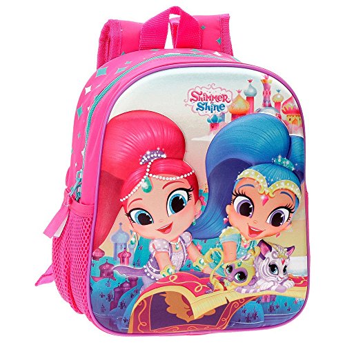 Shimmer and Shine Shiny Mochila Preescolar frontal 3D Multicolor 21x25x8 cms Poliéster