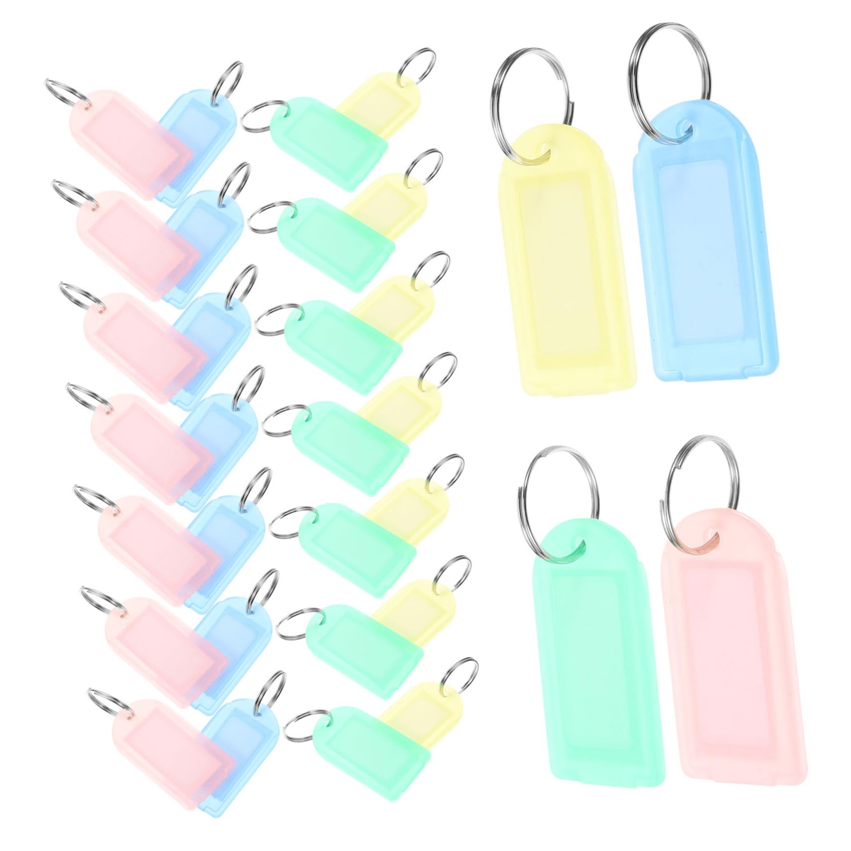 BESPORTBLE 5 Set Etichette Portachiavi Compatte Adesivi Colorati Per Valigie Etichette Per Bagagli Personalizzate Con Accessori Cinghie Per Bagagli Etichette Per Valigie 40 pezzi*5