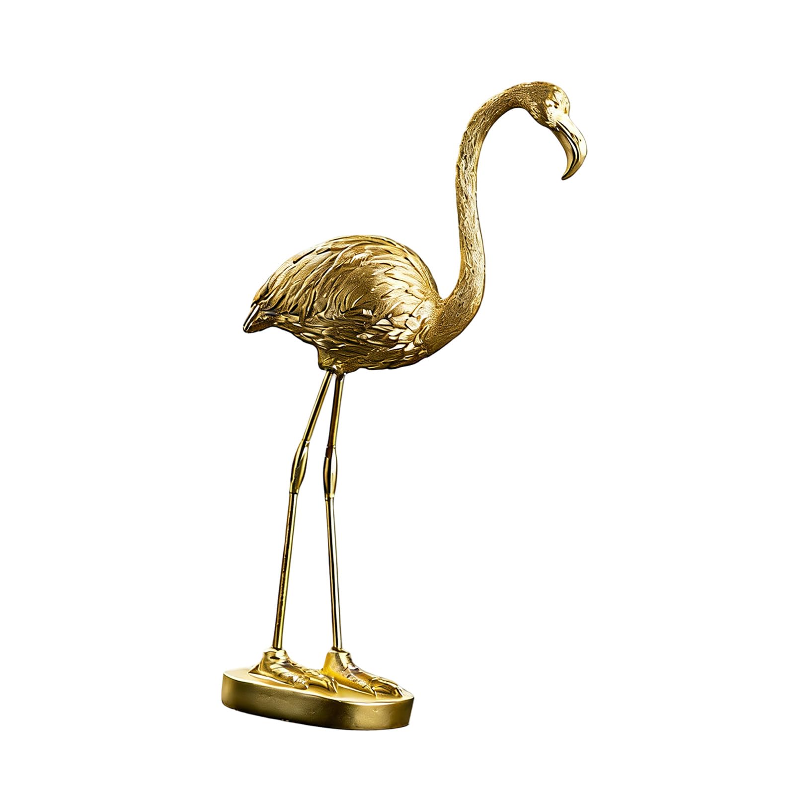 Shurhome Flamingos Statues Resin Flamingoes Bird Statue Decorative Sculptures Collectibles Ornament for Cabinets Entryway Decors Resin Flamingos Bird Sculpture