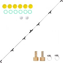 7.5 ATV Sprayer Boom with 6 Nozzles, Stainless Steel Detachable Spray Boom, Compatible with ATV/UTV Tractor Spray System, Complete Fittings with Brass Barb Connectors & Stainless Steel Clamps