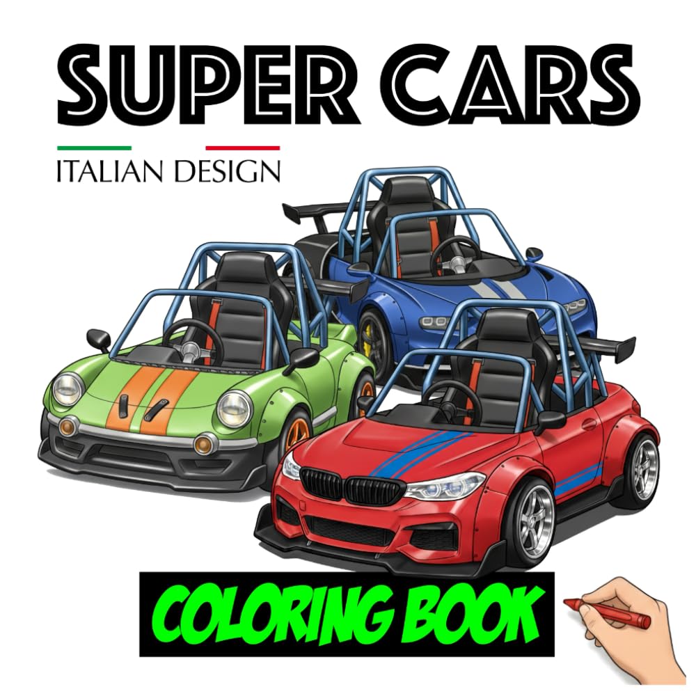 Super Cars: Coloring Book