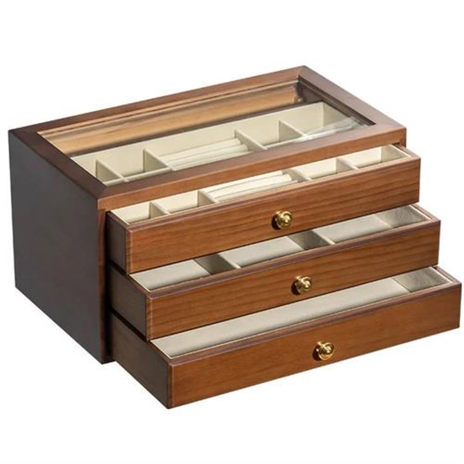 XBTGS Scatola per anelli in legno multistrato a cassetto, per cosmetici, cosmetici, articoli di cancelleria, orecchini, gioielli, anelli, gioielli, 3 D, 3 A, 3 A