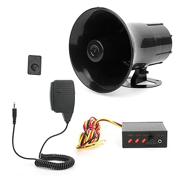 【2個送料込】パトライト サイレンスピーカー 50w 拡声器にもP⑥ Amazon | 車用警察サイレン - 警告アラームホーン 50W 車 警察