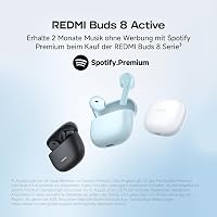 XIAOMI Redmi Buds 8 Active TWS Bluetooth fülhallgató félig fülbe illeszkedő 14,2 mm titán membrán kettős csatlakozás fekete 37 óra IP54 3