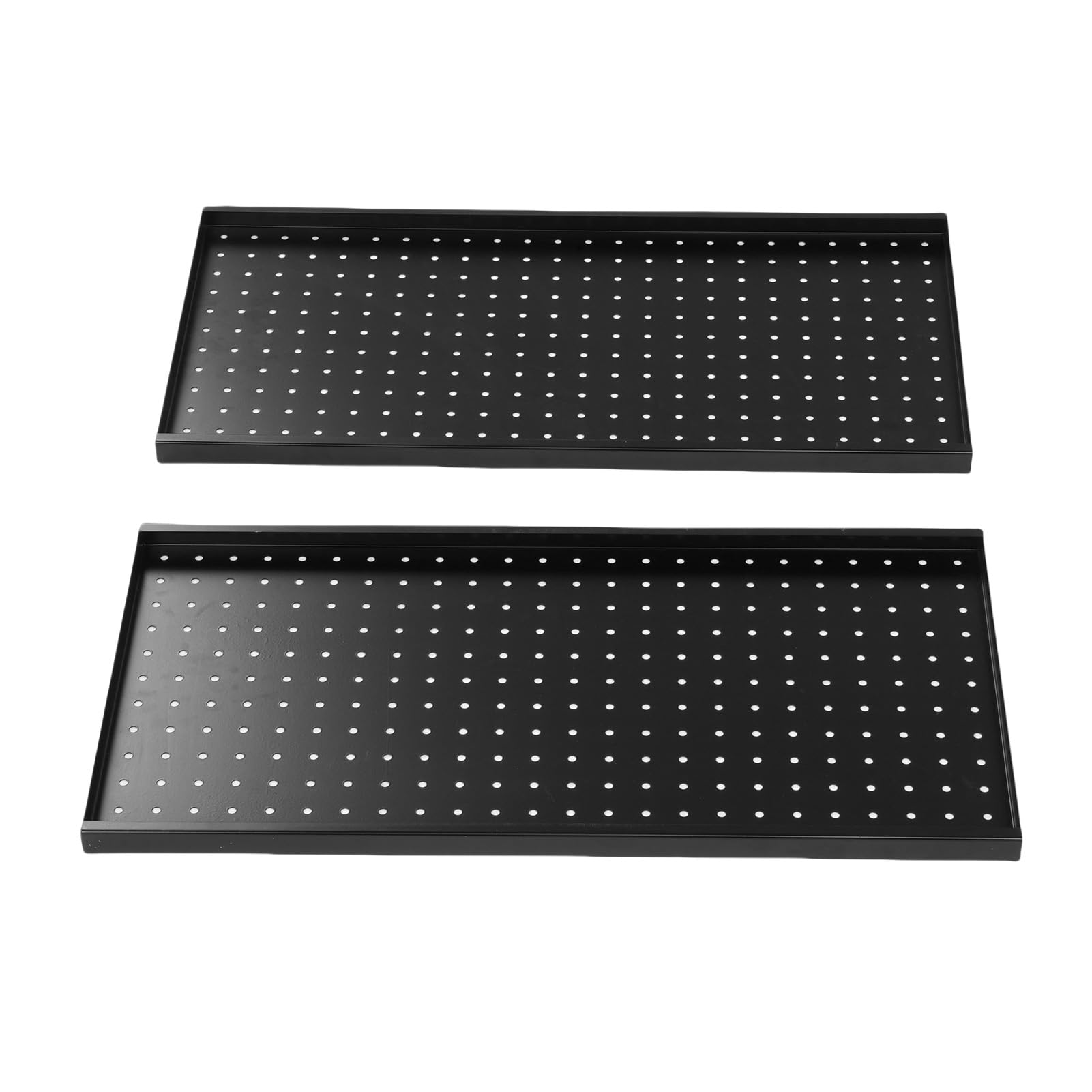 Asixxsix Paneles de Tablero Perforado de Metal, Organizador de Pared Resistente de Acero con Recubrimiento en Polvo, Paquete de 2, 24 X 12 Pulgadas con 288 Orificios para Almacenamiento de