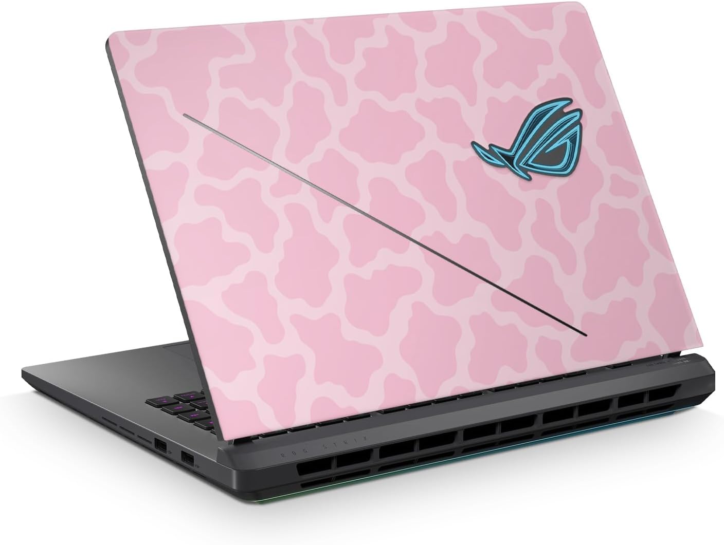 Carbon Fiber Laptop Skin Compatible with Asus ROG Strix G16 (2025) - Pink Giraffe - Premium 3M Vinyl Protective Wrap Decal Cover - Easy to Apply | Crafted in the USA by MightySkins