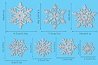 Vista 6 de 171 piezas de decoraciones navideñas para ventanas, copos de nieve plateados, calcomanías de doble cara, decoración de ventana, pared, puerta