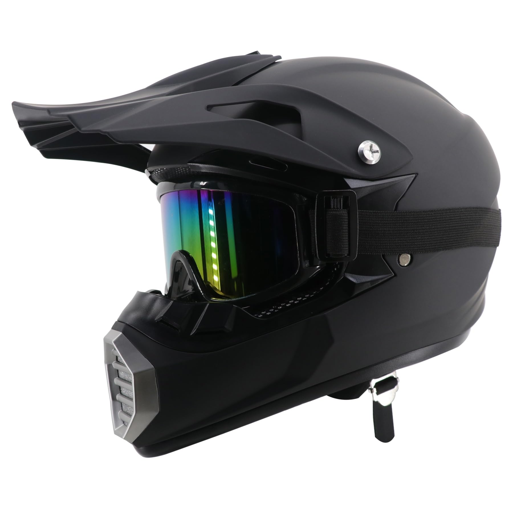 MTB Helm Fullface Downhill Motorradhelm Kinder, Jugend Herren Crosshelm Erwachsener Motocross Für Quad Enduro ATV Schutzhelm Mountainbike Bergbuggy Sport Schutz, Mit Handschuhe Brille