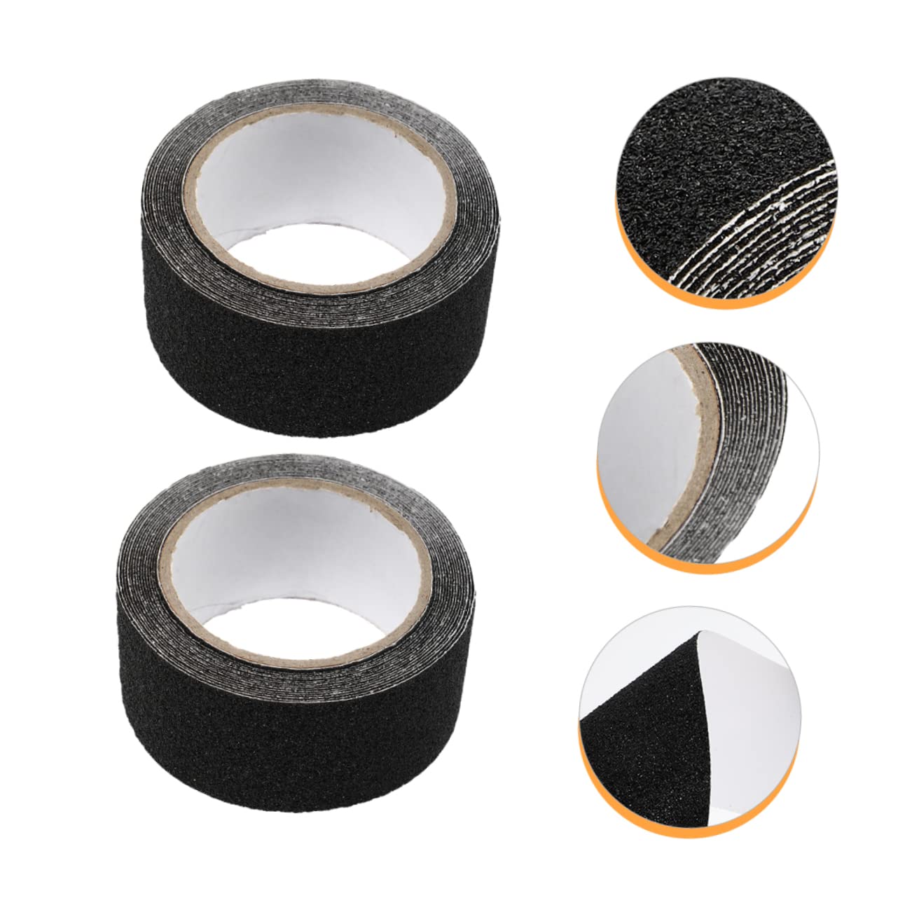 Cabilock 2 Set Nastro Antiscivolo Anti Slip Scala Nastro -skid Strisce Di Trazione Non Skid Fare Un Passo Presa Per Le Scale Grip Pavimento Passi Nero Pvc 2 * 2