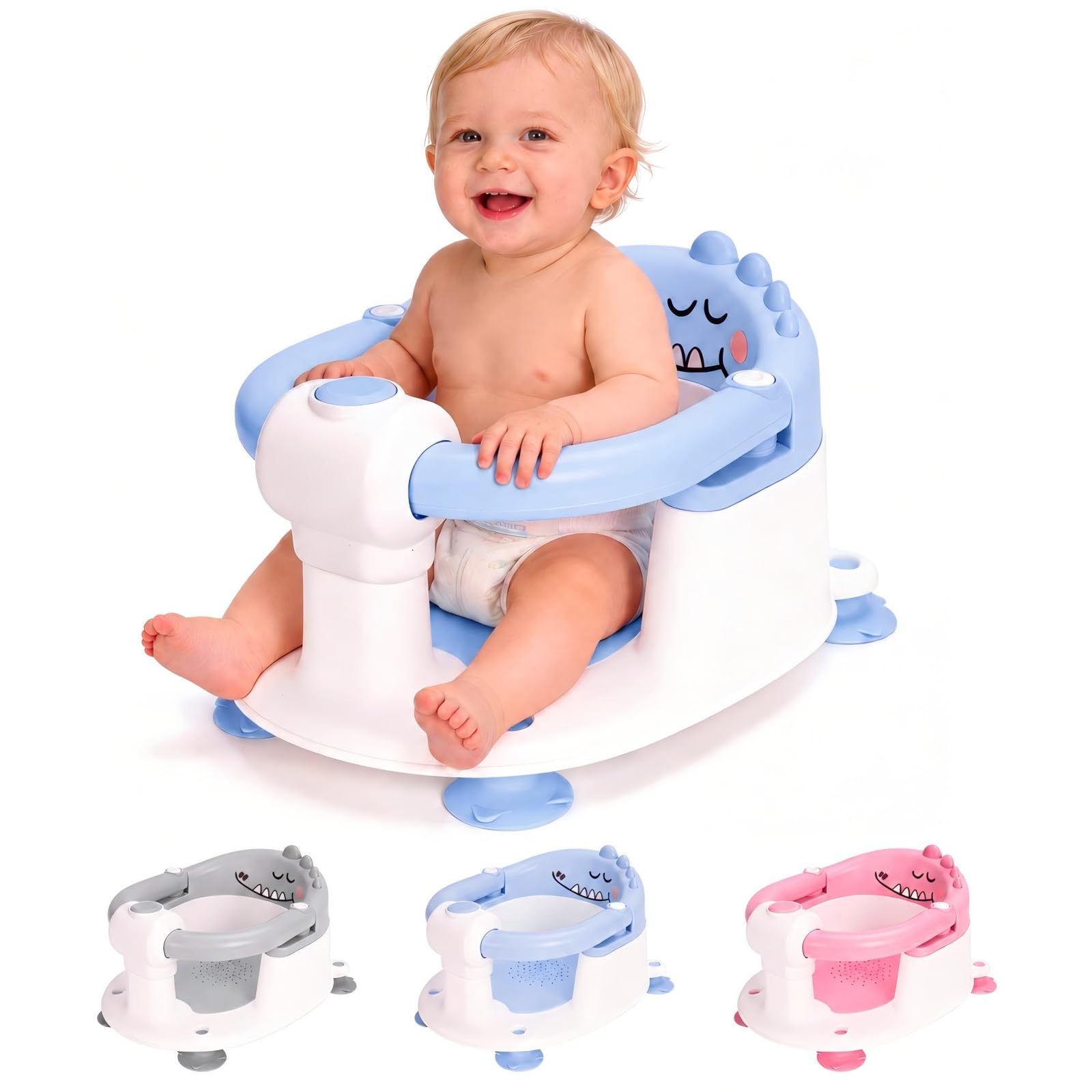 Asiento de bañera para bebés(azul)