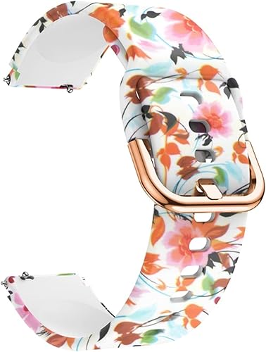 Miniatura 6 de COOVS Correa de reloj de silicona con pintura de 0.709 in para Garmin Vivoactive 4S Vivomove 3S Smart Watch para Garmin Venu 2S/Active S (color: