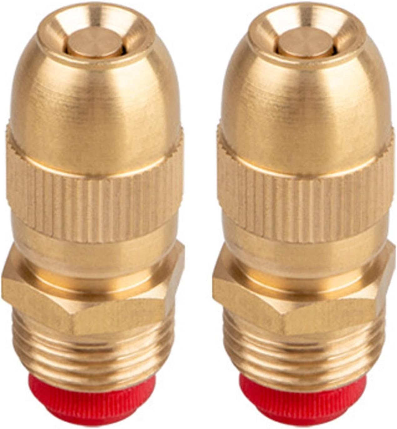 GQQGSHOP 10pack Adjustable Brass Misting Nozzles, 1/2BSPF Mist Water Spray Sprinkler, Mister Nozzles, Fog Nozzles, Atomizing Jet Spray Tips Lawn Garden Sprinkler(47mm(1.85lnch))