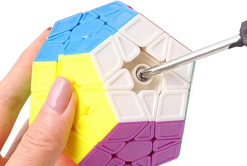Miniatura 4 de LiangCuber QY - Cubo de velocidad megaminx de 3 x 3 pulgadas Qiheng megaminx pentagonal de dodecaedro, juguete de rompecabezas (3 x 3 sin calcomanía)