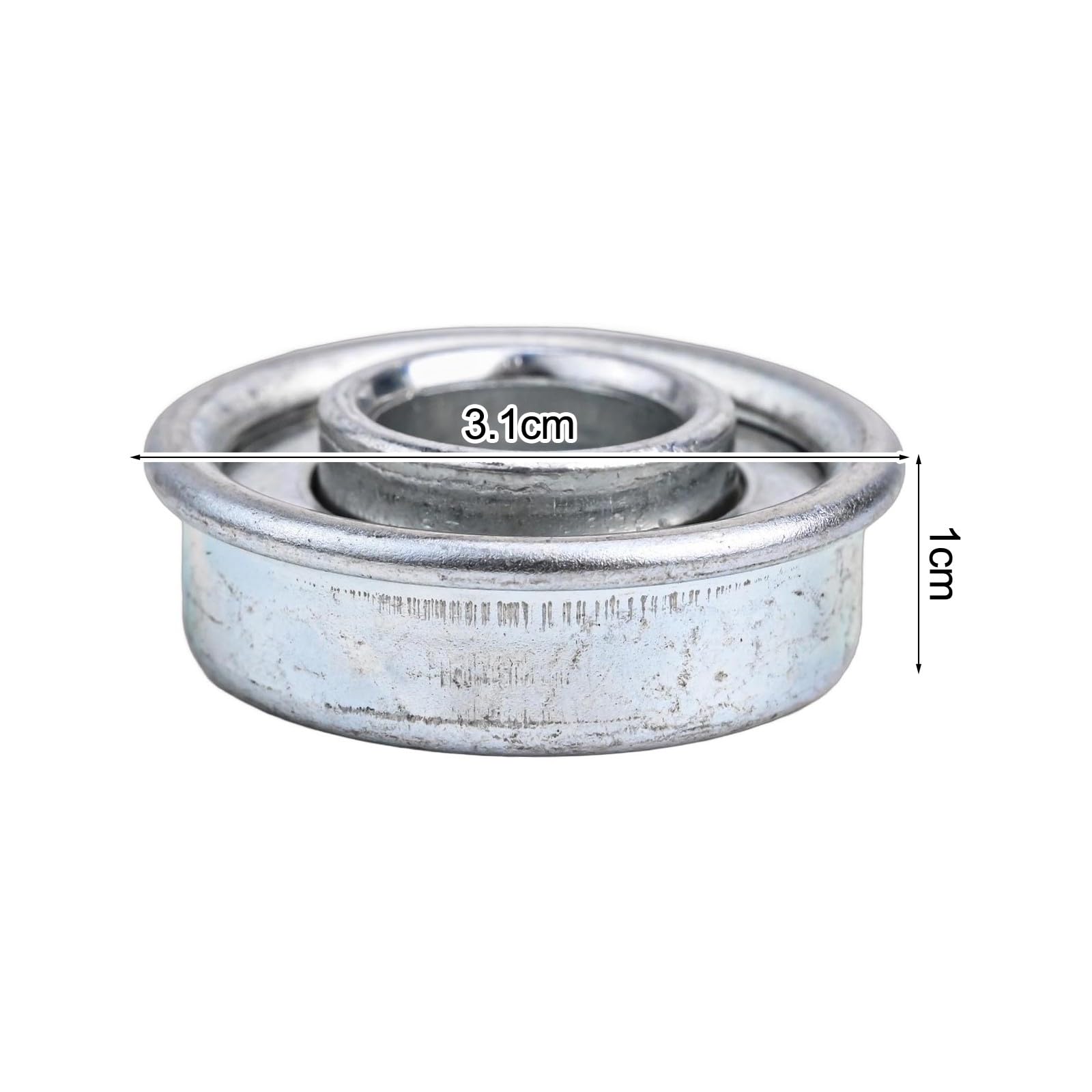 Lot de 4 roulements de roue en métal de 12,7 mm x 28,6 mm pour tondeuse à gazon, tracteur, rotation fluide et pièces de rechange résistantes à l'usure