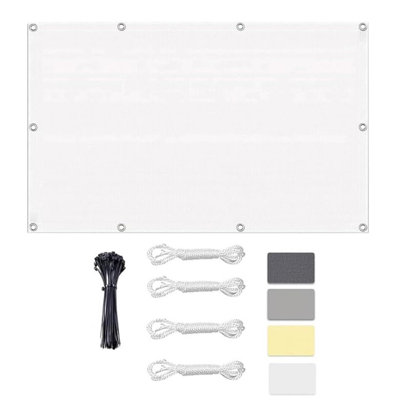 Voile d'ombrage rectangulaire gris pour stopper la chaleur sur le balcon et le patio