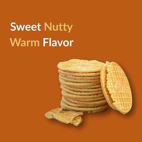 Miniatura 4 de DeLallo Galletas Pizzelle de almendras, (paquete de 3), galletas italianas con textura ligera de waffle, sabor a nuez dulce, receta italiana