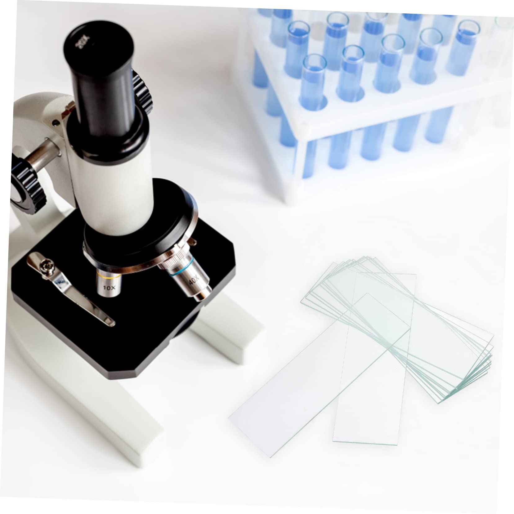 CHILDWEET Laboratory Slides 100pcs Microscope Object Slides Blank Glass Slides for Educati