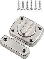 Vista 10 de Cerradura de perno deslizante Cerradura de puerta Cerradura de puerta giratoria de doble cara Hardware (negro)