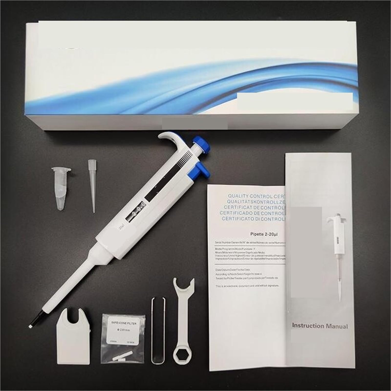 Pipeta Pipeta De Laboratorio Micropipeta Suministros Médicos Un Solo Canal Manual 1-10 Ml para laboratorio(0.5-10ul)