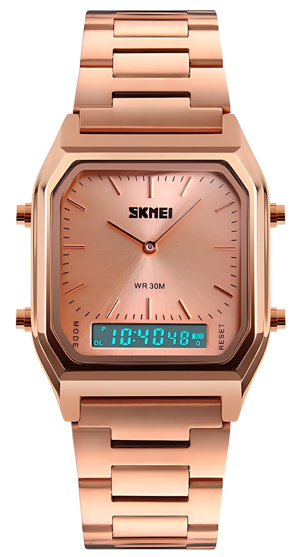 Gosasa Unisex Wrist Watch, Waterproof Military Analog Digital Watches with LED Multi Time Chronograph, Stainless Steel Business Watches for Men