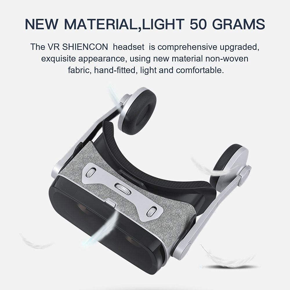 VR Glasses VR Glasses Virtual Reality Box with Adjustable Lens and Comfortable Strap for 3D Movies and Games 110°Big Vision Microporous Leather Breathable to Prevent Light Leakage