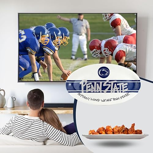 Miniatura 9 de Magnolia Lane Penn State Nittany Lions - Plato ovalado de melamina de alta resistencia de 12 pulgadas para fiesta en estacionamiento, barbacoas,