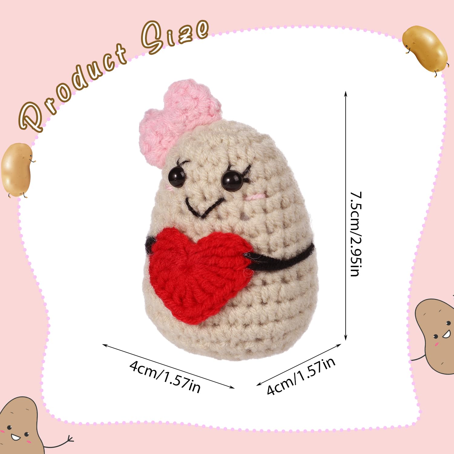 Dreaku Tricoter Des Pommes De Terre Positives Apportez Une Carte