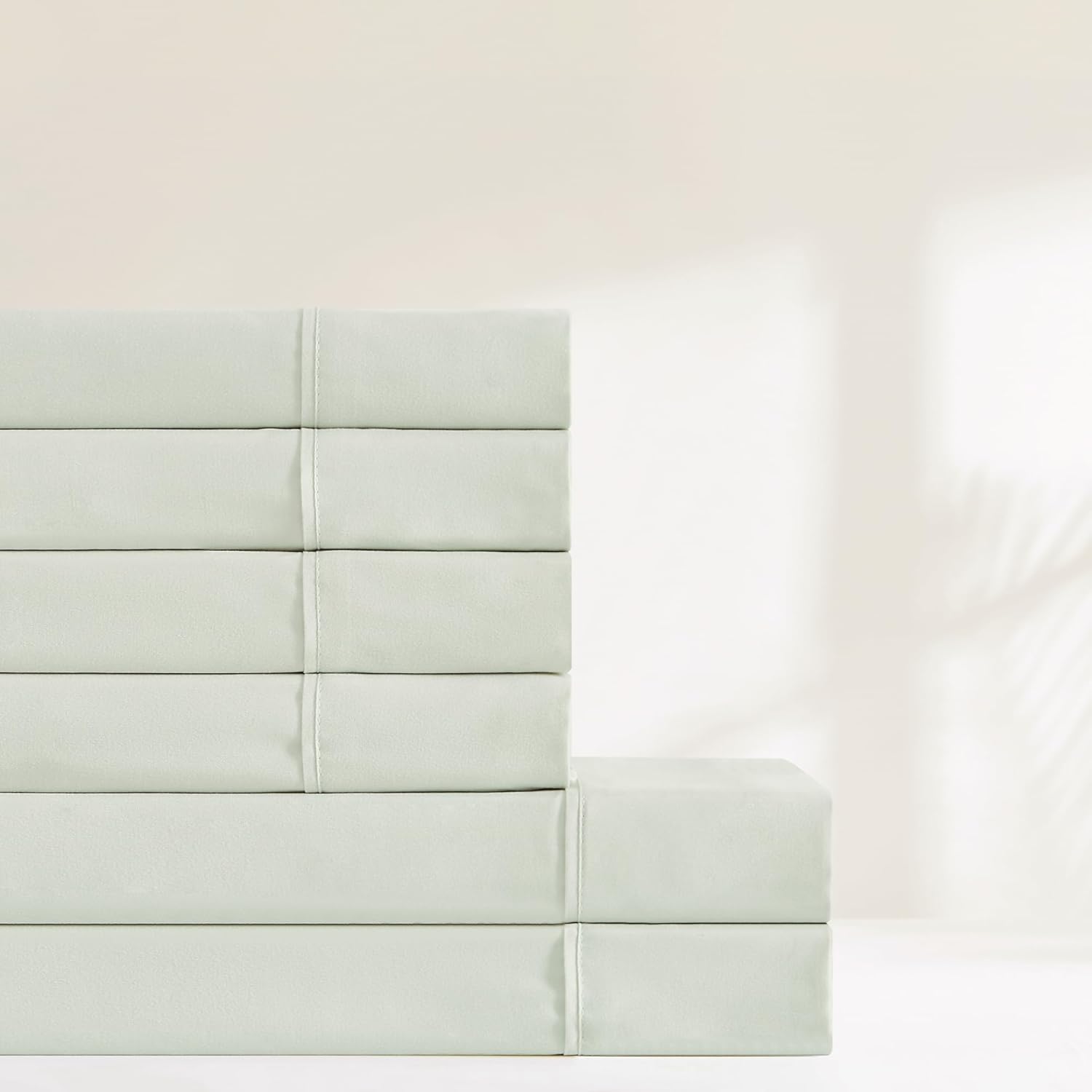 Lush Decor Verona Solid Sheet Set 6 Piece Set Queen White - White Sheets - Super Soft Queen Bed Sheets - Traditional Decor