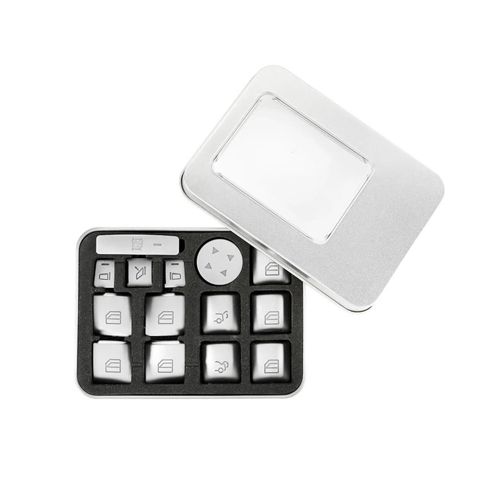 Compatible avec Benz W204 E W212 GLA pour CLA GLK GLE Autocollants décoratifs pour bouton lève-vitre de voiture Autocollants Intérieur