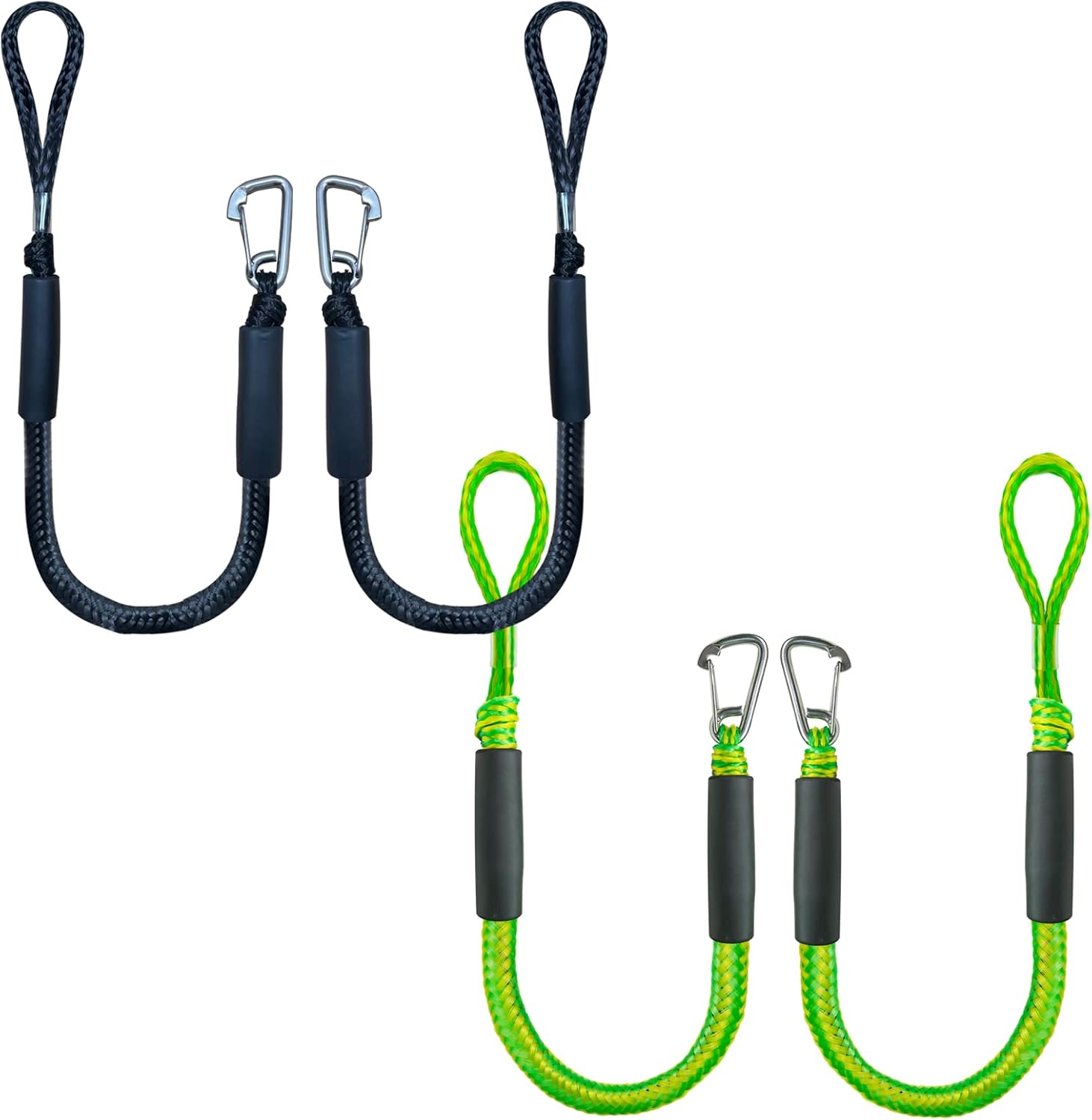 3FT*4 Bungee Dock Line Boat Ropes for Docking with