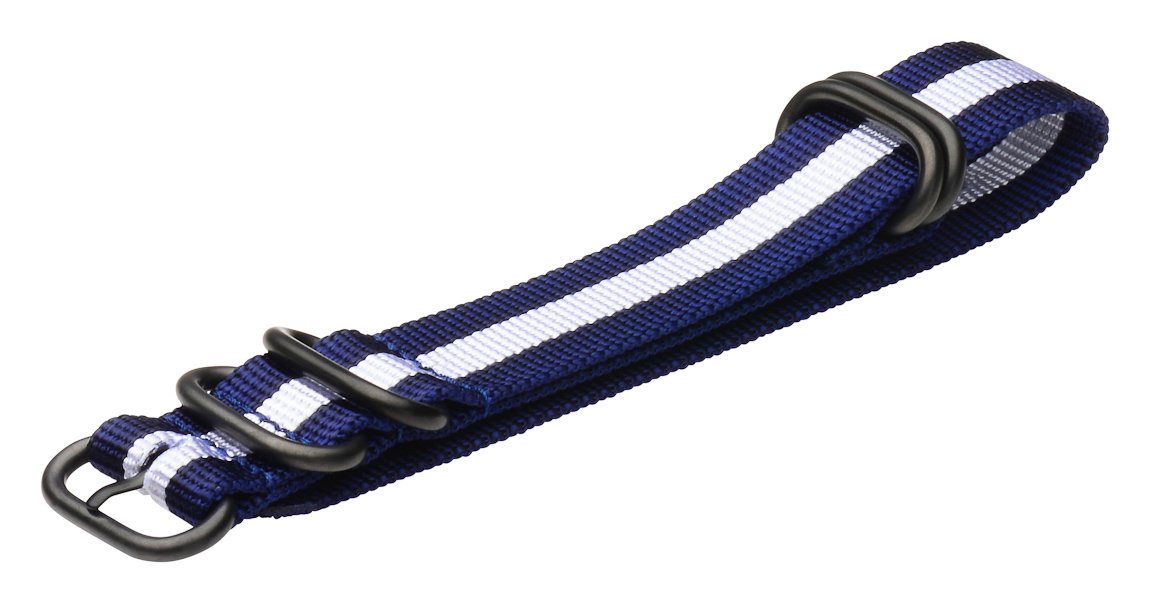 Clockwork Synergy, LLCClockwork Synergy - 5 Ring Heavy NATO PVD Black Watch Strap Bands