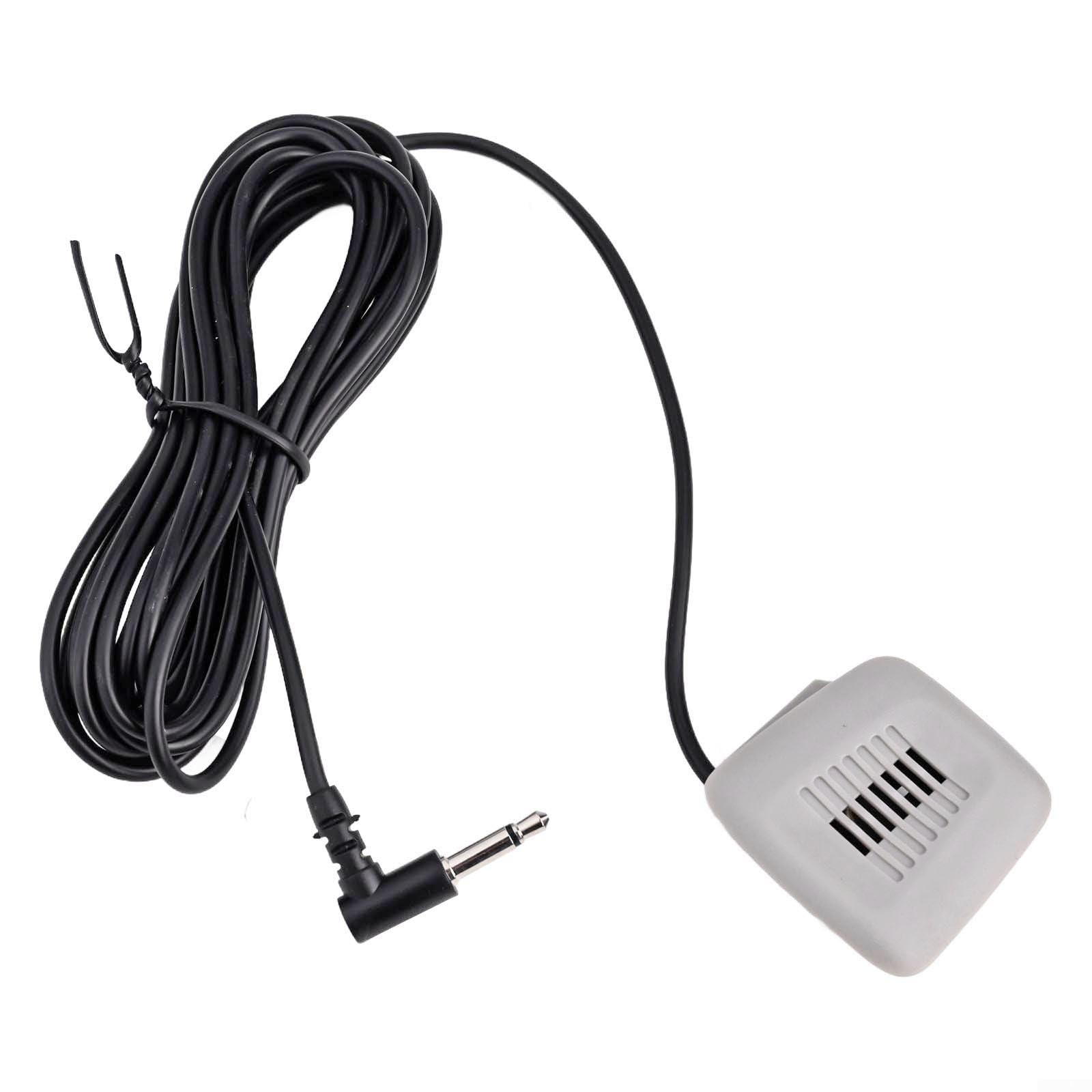 SPORTARC Microfono esterno portatile da 3,5 mm per auto, mono, 50 Hz a 20 kHz, facile da installare, nero