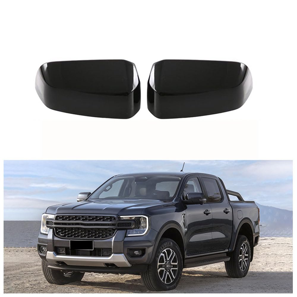 do Ford Ranger P703 2019-2024, Zamienna osłona lusterka zewnętrznego, Trwała(A-piano Black)