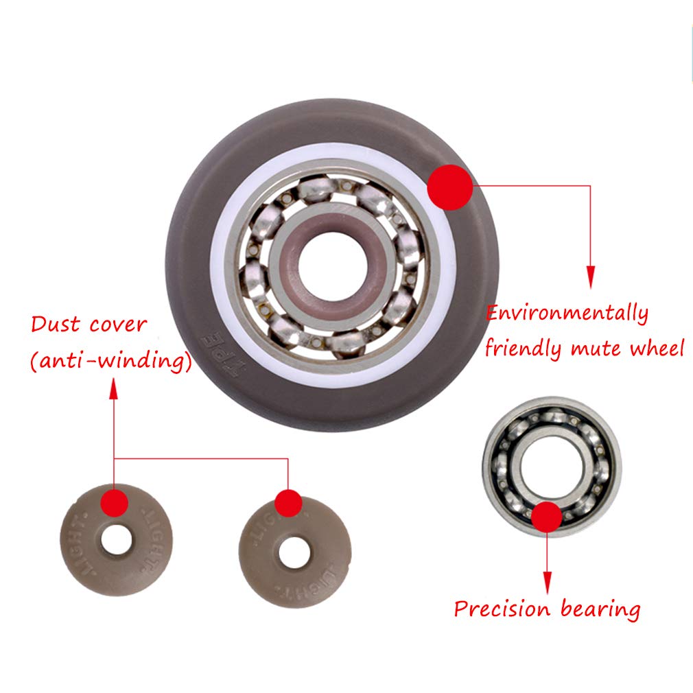 Drehbare Rollen, Rolle, Gummi-Möbelrollen aus Metall, for Kinderwagen/Blumenständerrad(1inch)