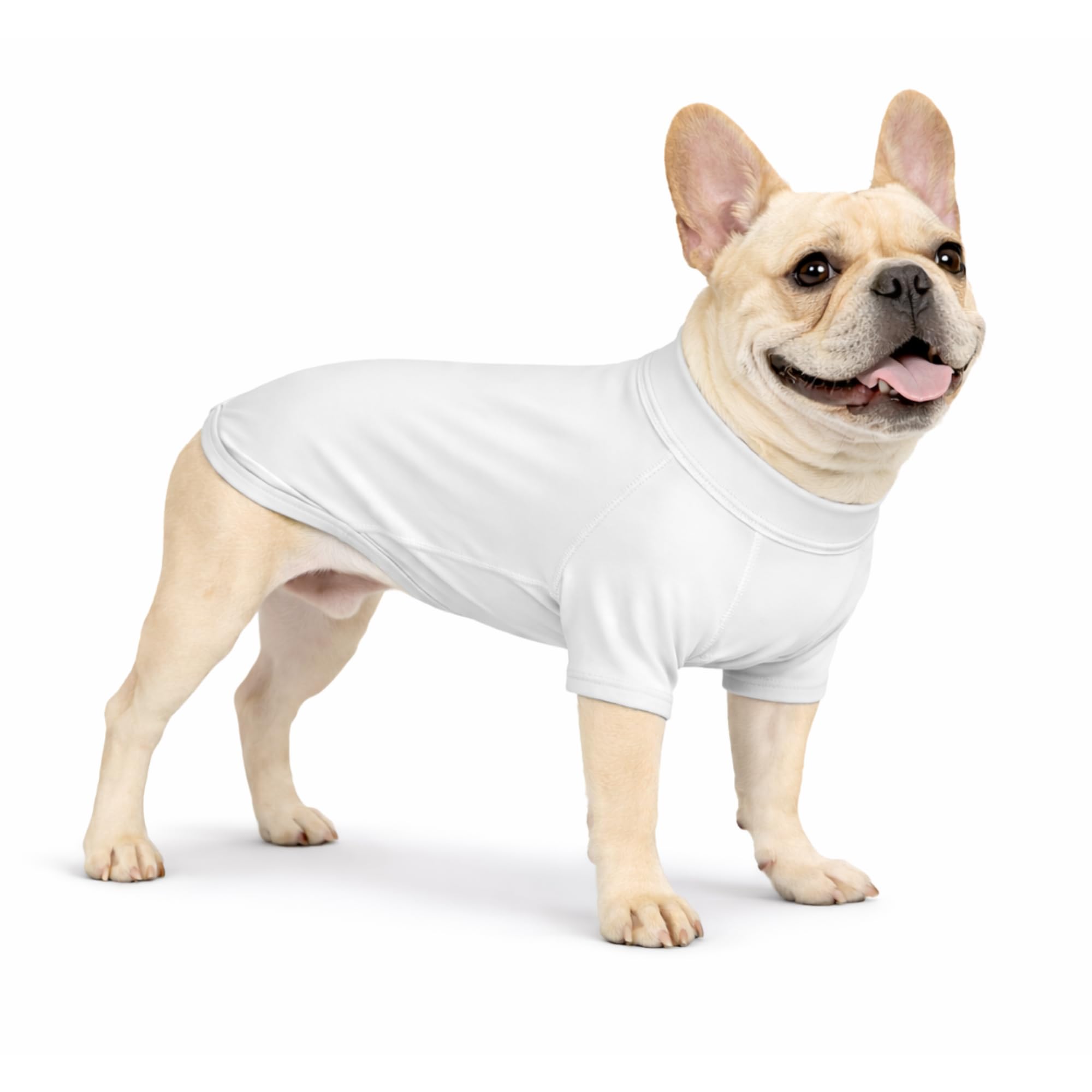 T-shirt en coton doux pour chien vêtement blanc de qualité supérieure XS