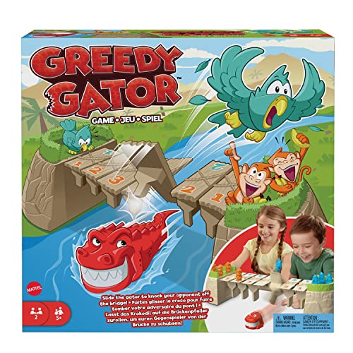 Mattel Games Greedy Gator juego infantil para 2 jugadores miniatura 5