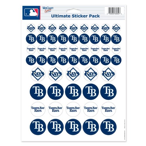 Buy MLB Tampa Bay Rays Vinyl Sticker Sheet, 8.5