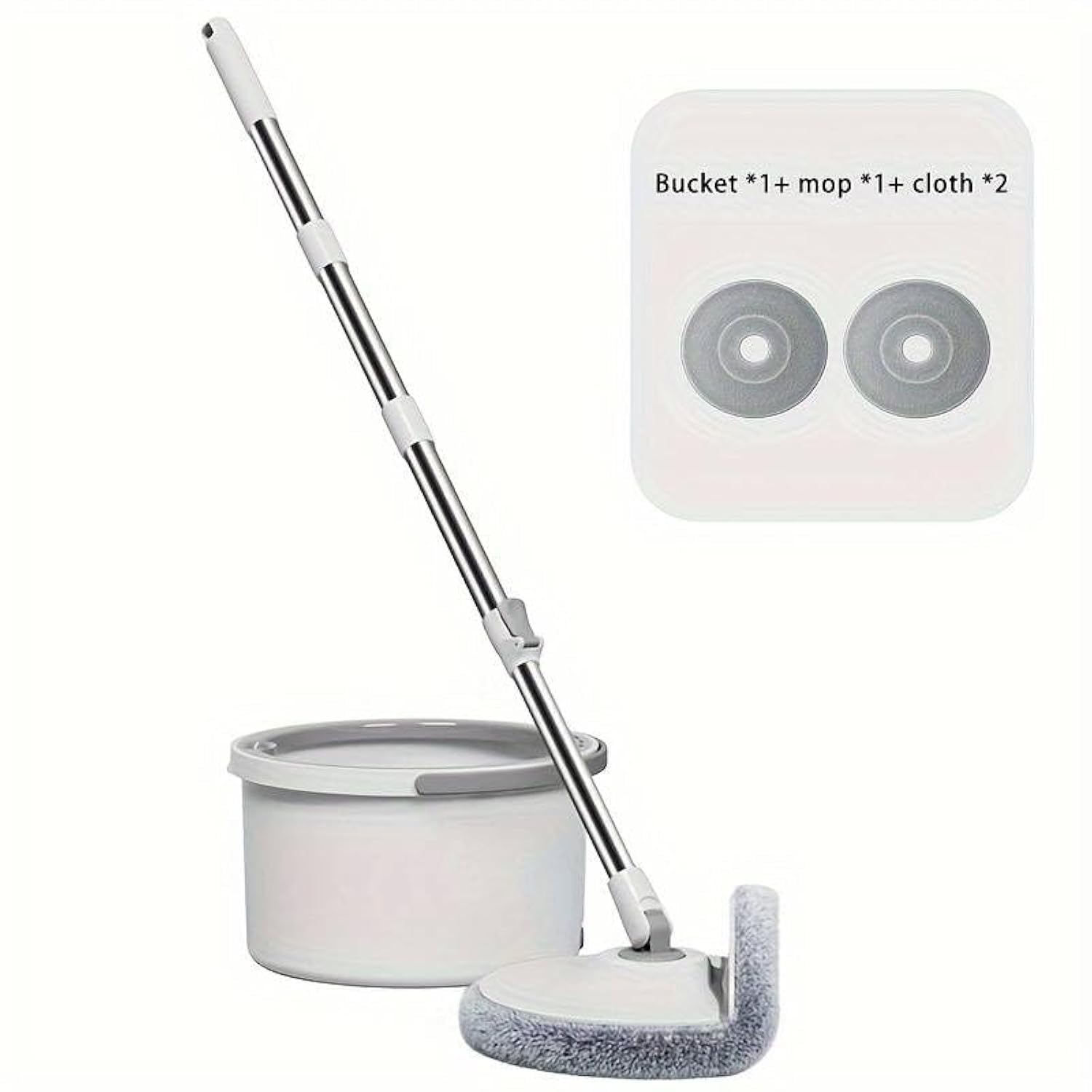 waqif Wet and Dry mop with Bucket for Floor Cleaning 360° Rotating Square Mop-Head for Hardwood Tile Marble Floors 2 Replaceable Mop Pads with Self Separation Dirty (B0CXQ1CXZ8) Amazon Price History, Amazon Price Tracker