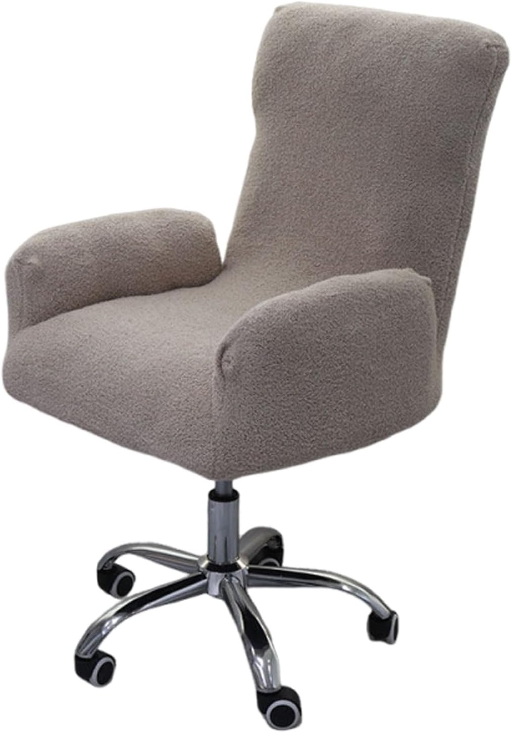 Stretch Office Chair Cover with Armrest, Computer Chair Slipcovers, Rotating Boss Seat Slipcovers, Furniture Protector for Home, Cat Scratch Proof(C-Pink,L)